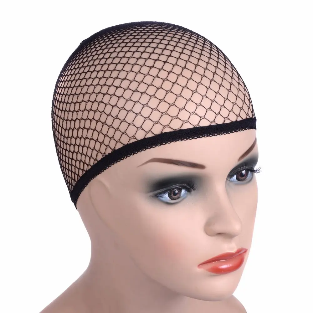 Good Quality Hairnets Mesh Weaving Black Wig Hair Net Making Caps Weaving Wig Cap & Hair Nets For Women Elastic Nylon Wig Caps