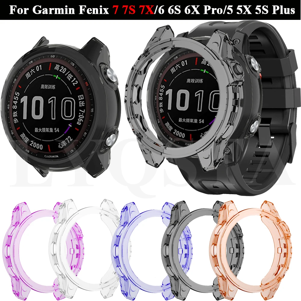 

Защитный чехол для Garmin Fenix 7 7S 7X защитный чехол умных часов Frame, мягкий прозрачный чехол из ТПУ, чехол для s Cover Fenix 6 6X 6S Pro 5 5S 5X