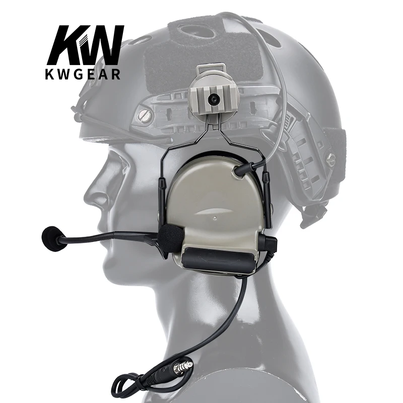 

WADSN Tactical C2 Comtac II Headset Noise Reduction For Fast Helment Adapter Walkie Talkie U94 Ptt Kenwood Plug Wargame Cosplay