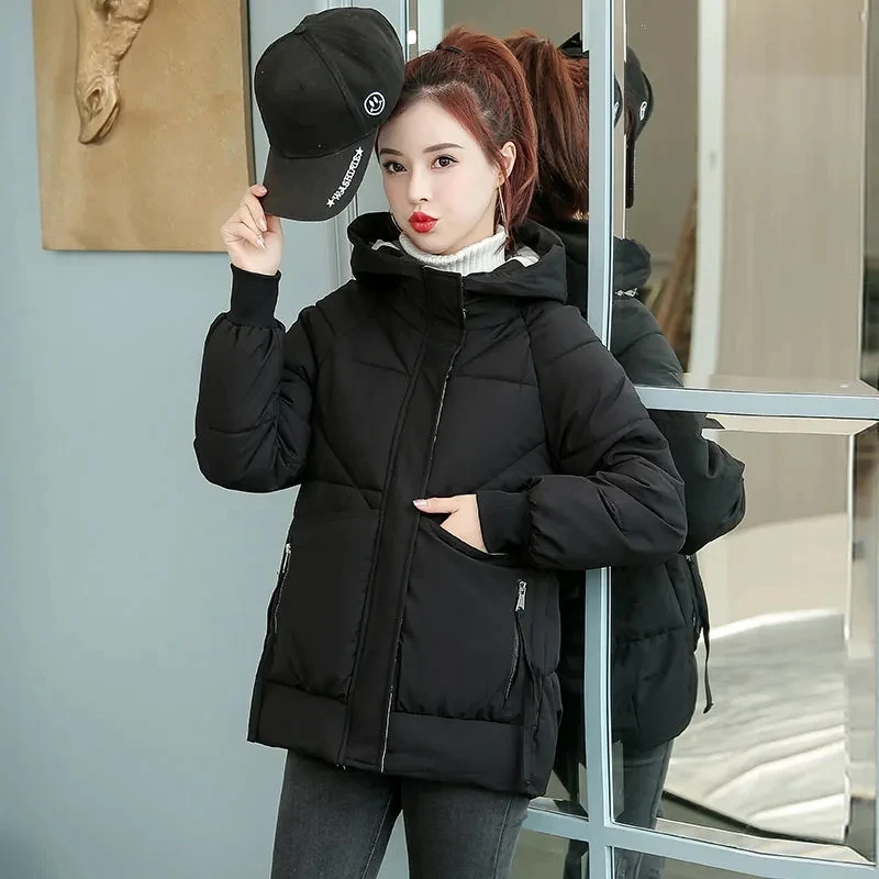 Cotton Padded Outerwear Women 2022 Winter New Korean Loose Casual Small Cotton Parkas Coat Female Short Thick Bread Jacket