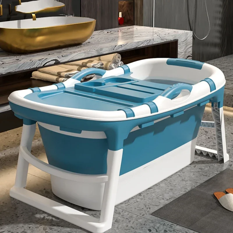 Отдельно стоящая портативная пластиковая Ванна для взрослых Складная Большая