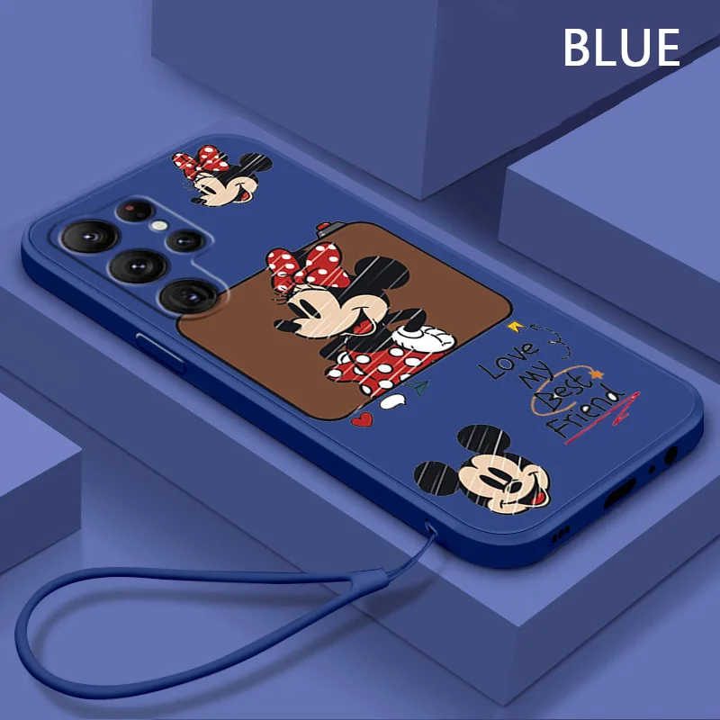 

Mickey Mouse Donald Duck Phone Case For Samsung Galaxy S10 S10e S20 S21 S22 Plus Lite Ultra FE 4G 5G Liquid Rope Cover