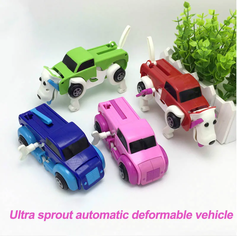 

2022 крутая Автоматическая заводная машина для хранения энергии, преобразование автомобиля, собака, заводная игрушка, милая детская игрушка ...