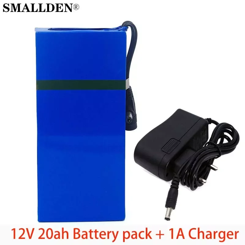 

SMALLDEN Universal 12V / 11.1V 20000mAh 18650 Li-ion Rechargeable battery pack 12.6v camera cctv +1A Charger