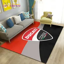 3D 두카티 패턴 영역 러그, 대형 카펫 러그, 거실 침실 소파 도어 매트, 주방 장식, 어린이 놀이 미끄럼 방지 바닥 매트