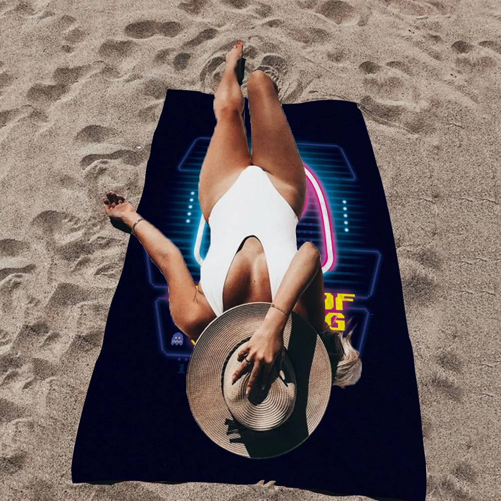 Игра P-Pac Man P-Pacmans Пляжные полотенца Полотенце для душа Сауна Путешествия Спа