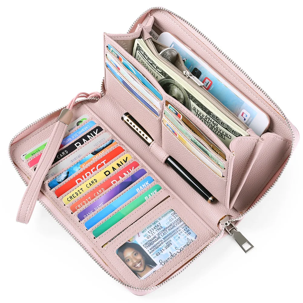 

Card Phone Purse Pocket Quality Cell Coin Female High Clutch Women Handbag Fashion Holder Wallet Zipper Ladies