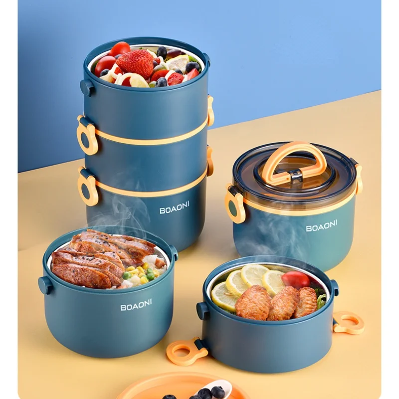 Термос BOAONI из нержавеющей стали для еды с вакуумной изоляцией Ланч-бокс 304 | Дом и