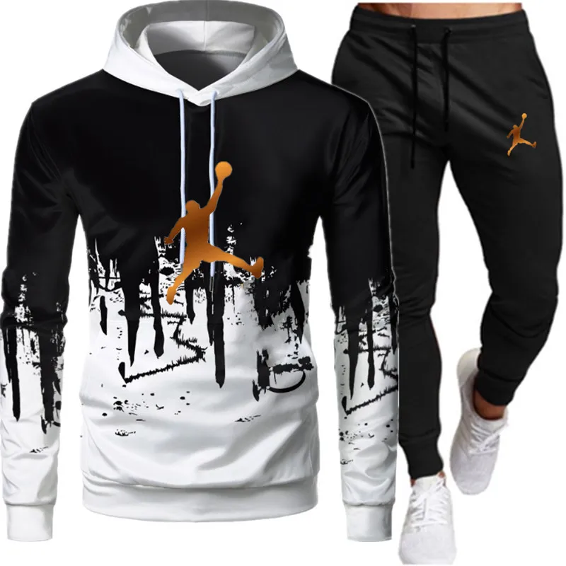 Осень 2022 лидер продаж мужской спортивный костюм толстовка и штаны для бега