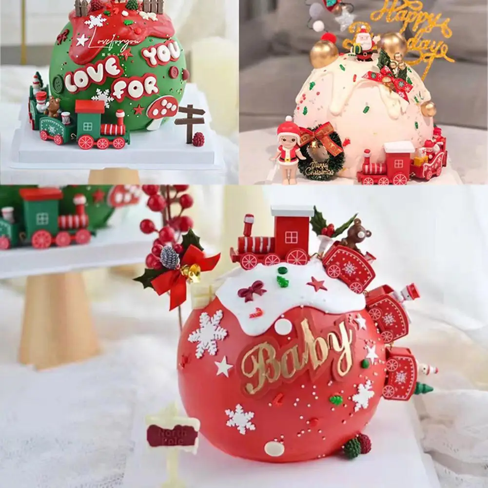 

Christmas Plastic Train Merry Christmas Decorations For Home Cristmas Ornament Xmas Navidad Noel Gifts Happy New Year Y0W7