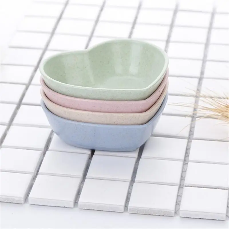 1/3 шт. посуда мини-чаша в форме сердца миски из пшеничной соломы для еды уксуса