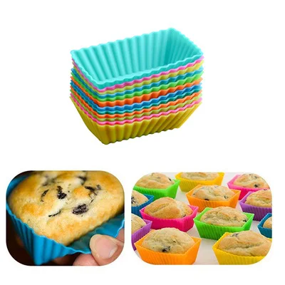 

Freshware силиконовые формочки для выпечки [12 шт. в упаковке] Многоразовые вкладыши для кексов антипригарные формочки для маффинов форма для тор...