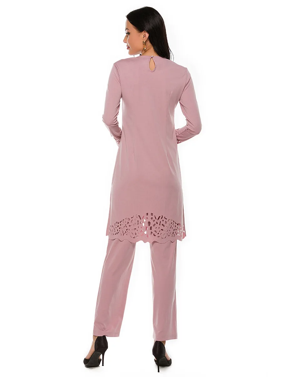 Two Piece Set Summer Suit Blazer Sets Outfits For Women Pants And Top Clothes For Business Girl Muslim America Fashion Clothing