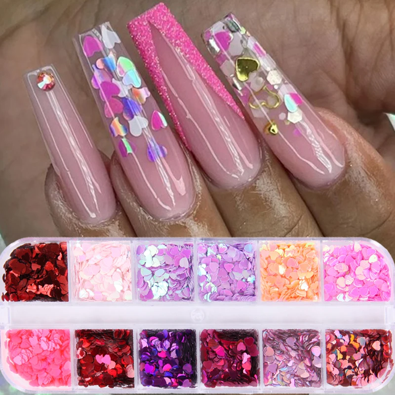 

Holographic Butterfly Heart Multi Shape Laser Symphony Butterfly Sequins 3D Colorful Sequins Manicure Nail Art Decoration Beauty