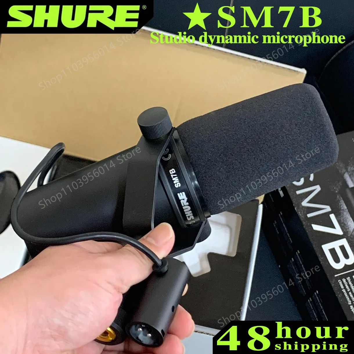 Оригинальный кардиоидный вокальный микрофон Shure SM7B студийный с выбираемой