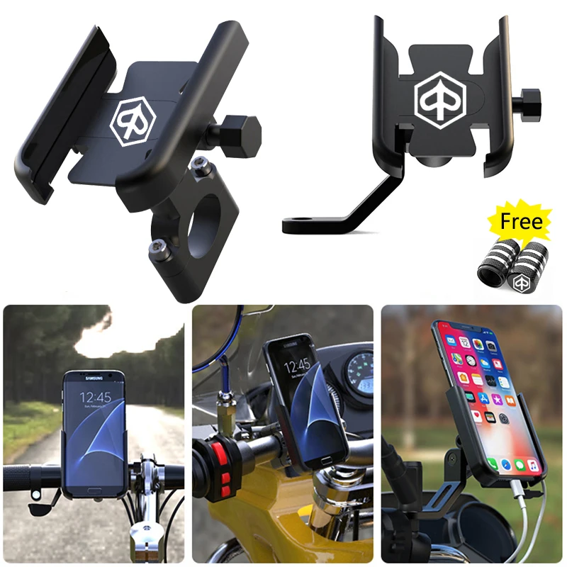 

For PIAGGIO Liberty125 MP3 500 Medley Beverly 300 ZIP50 X7 X9 Motorcycle Handlebar GPS Stand Bracket Mobile Phone Holder