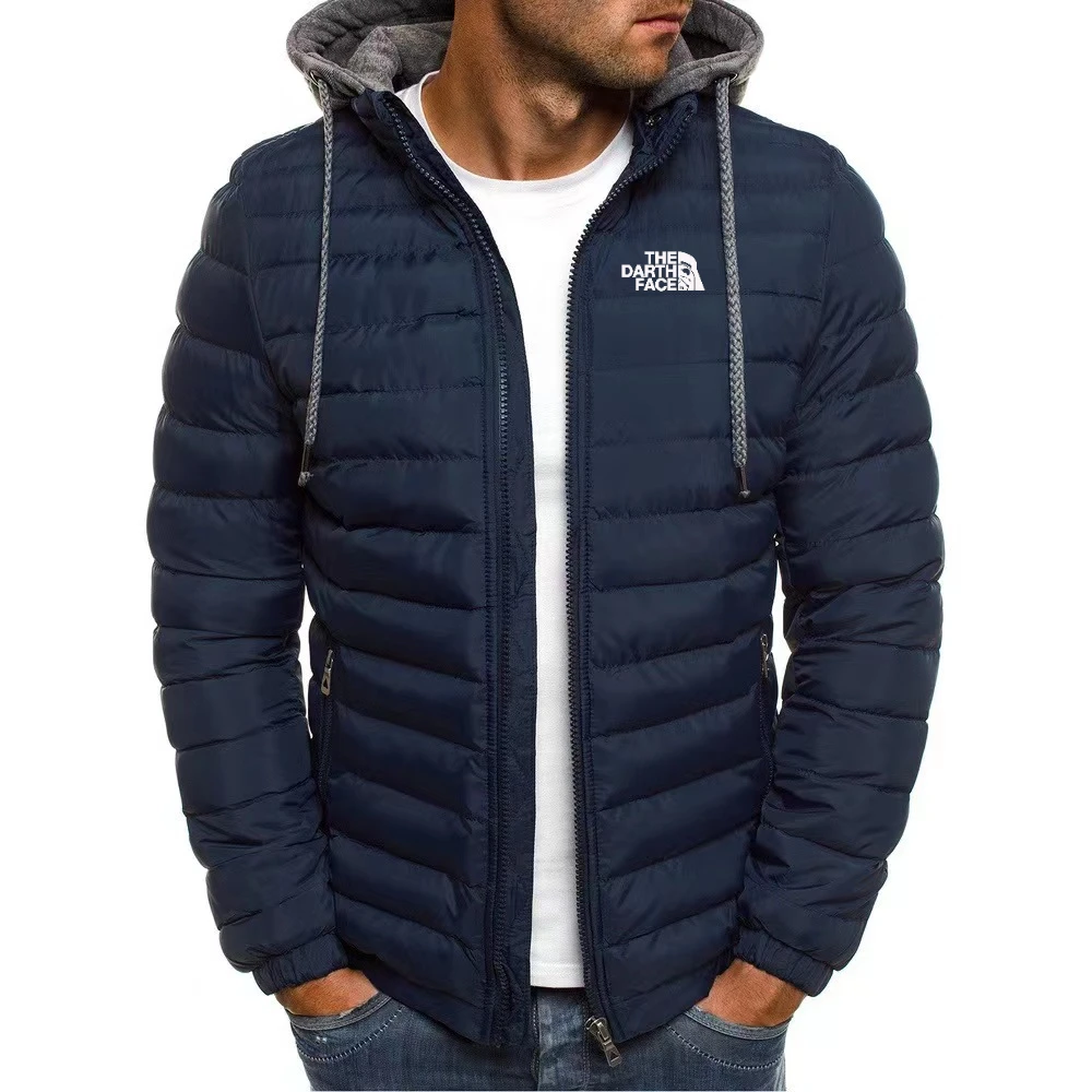 Autumn/Winter Men's Extra Large Coat Thick Coat Outdoor Winter Men's Warm Zipper Street Style Coat Plus Size Jacket