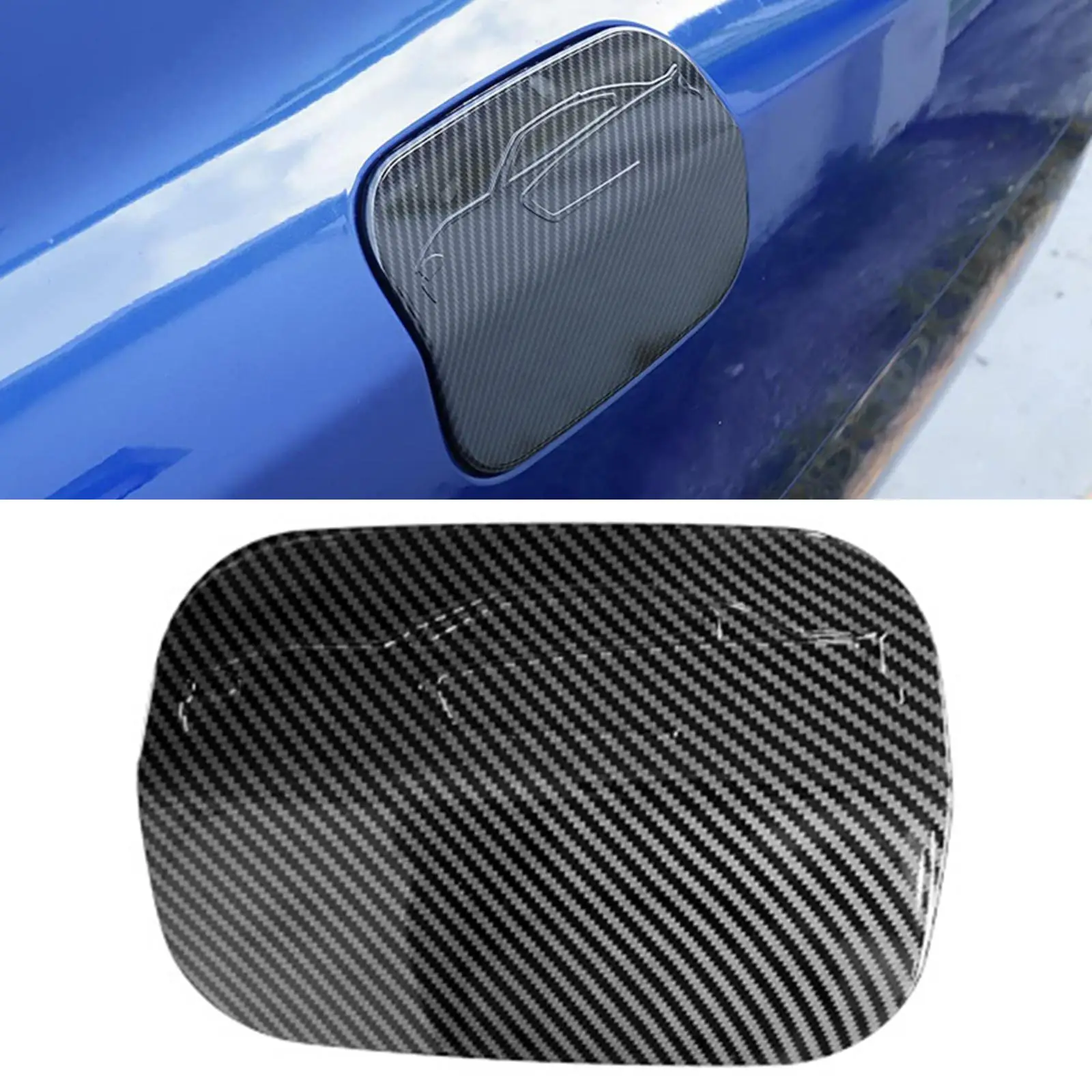 

Fuel Tank Cap Trim Cover, Gas Cap Cover Trim Carbon Fiber Exterior Accessories