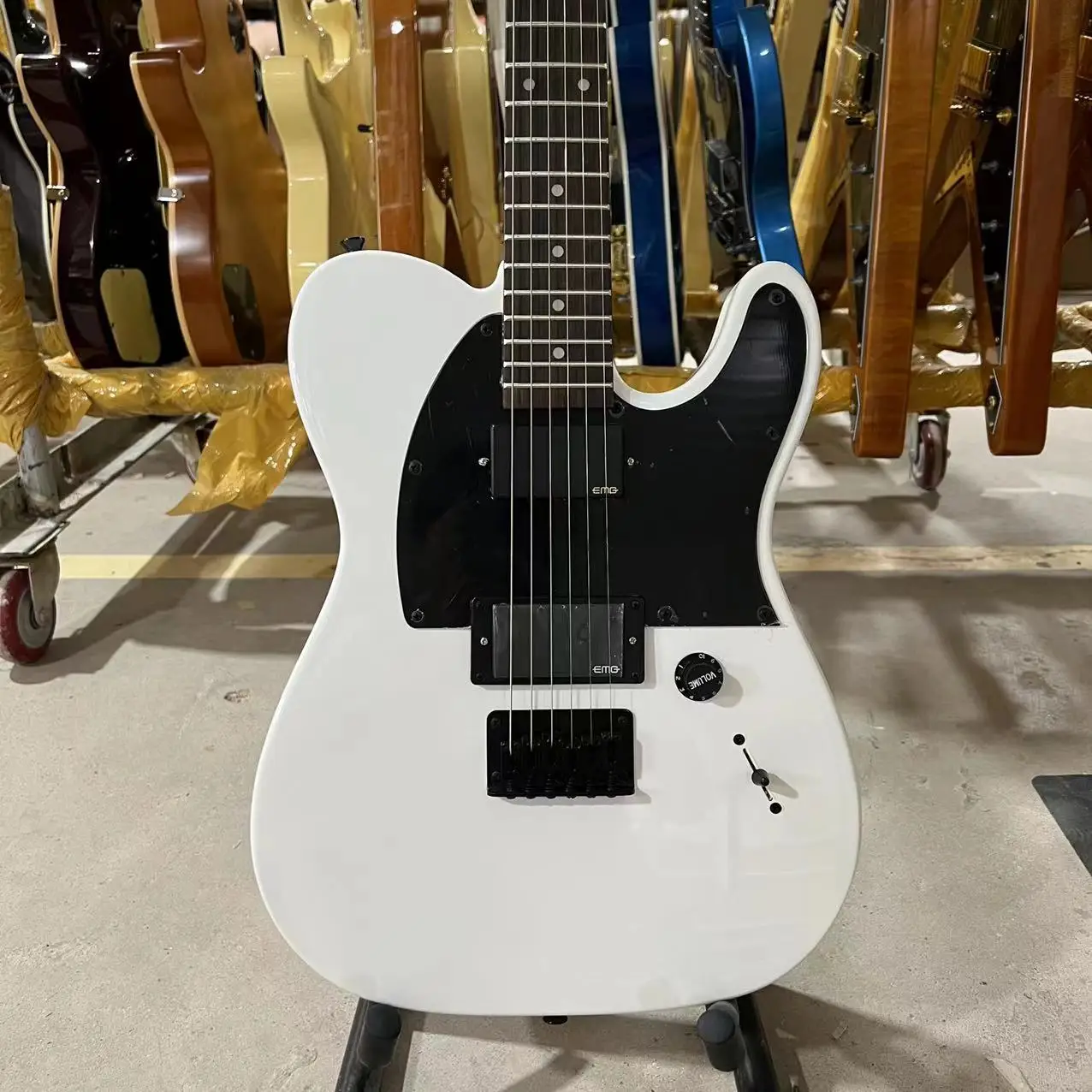 

Tele Electric Guitar Flat White AS Jim Root Signature Locking Knobs Rosewood Fingerboard High Quality Factory Direct