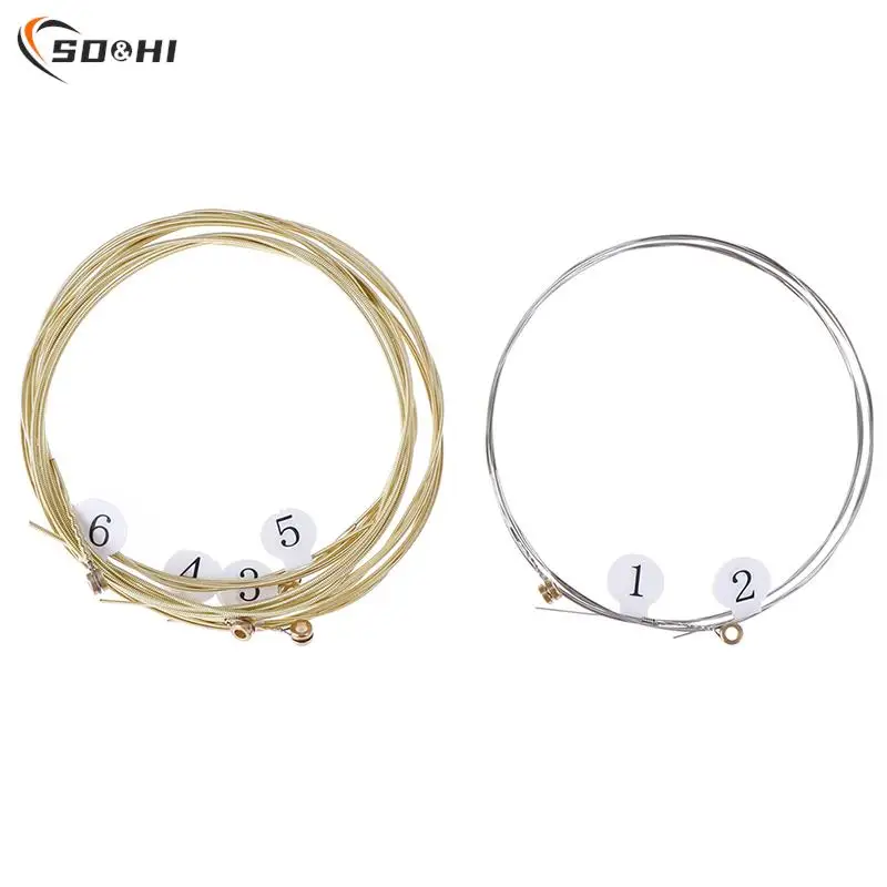 

6 Pcs Practice Nickel Plated Steel Guitar String Acoustic Guitar With Original Retail Bag For Guitar Parts Musical Instrument