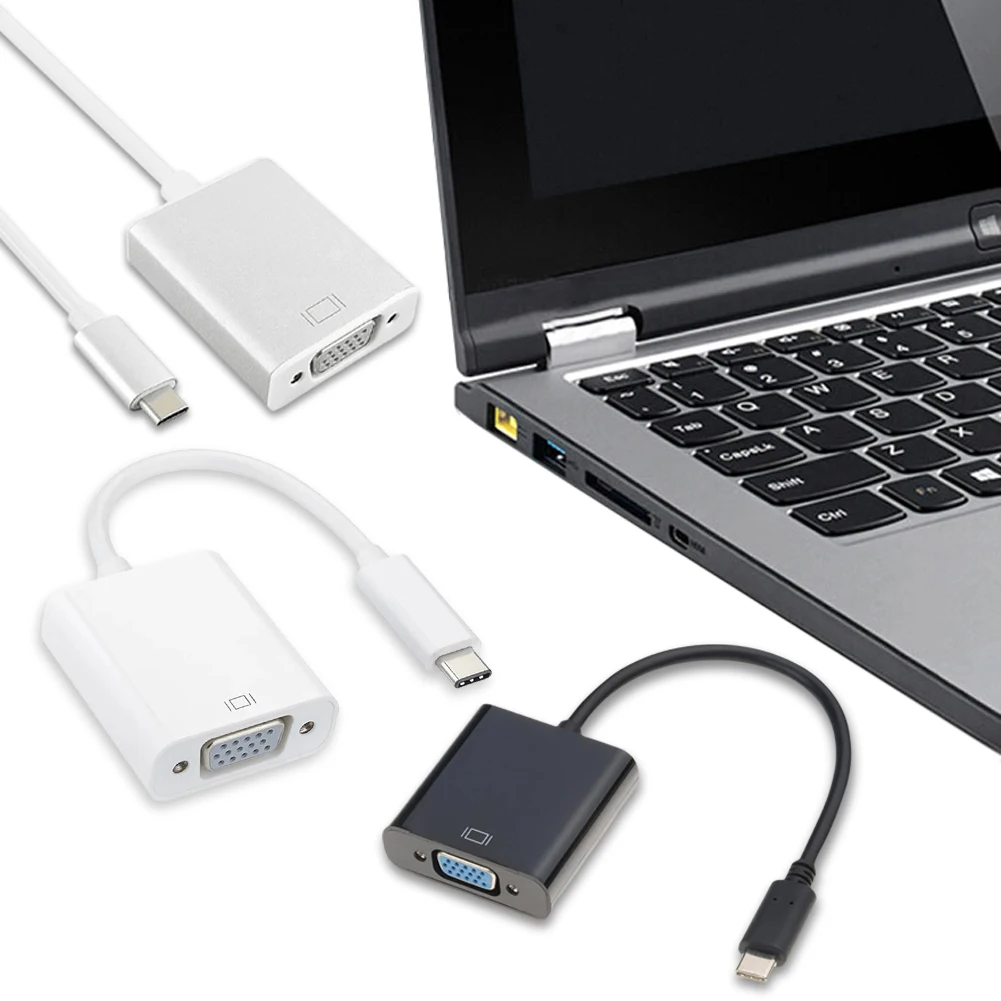 Адаптер типа C к VGA видеоконвертер USB 3 1 1080P FHD для Macbook 12-дюймовая Chromebook Pixel Lumia 950XL