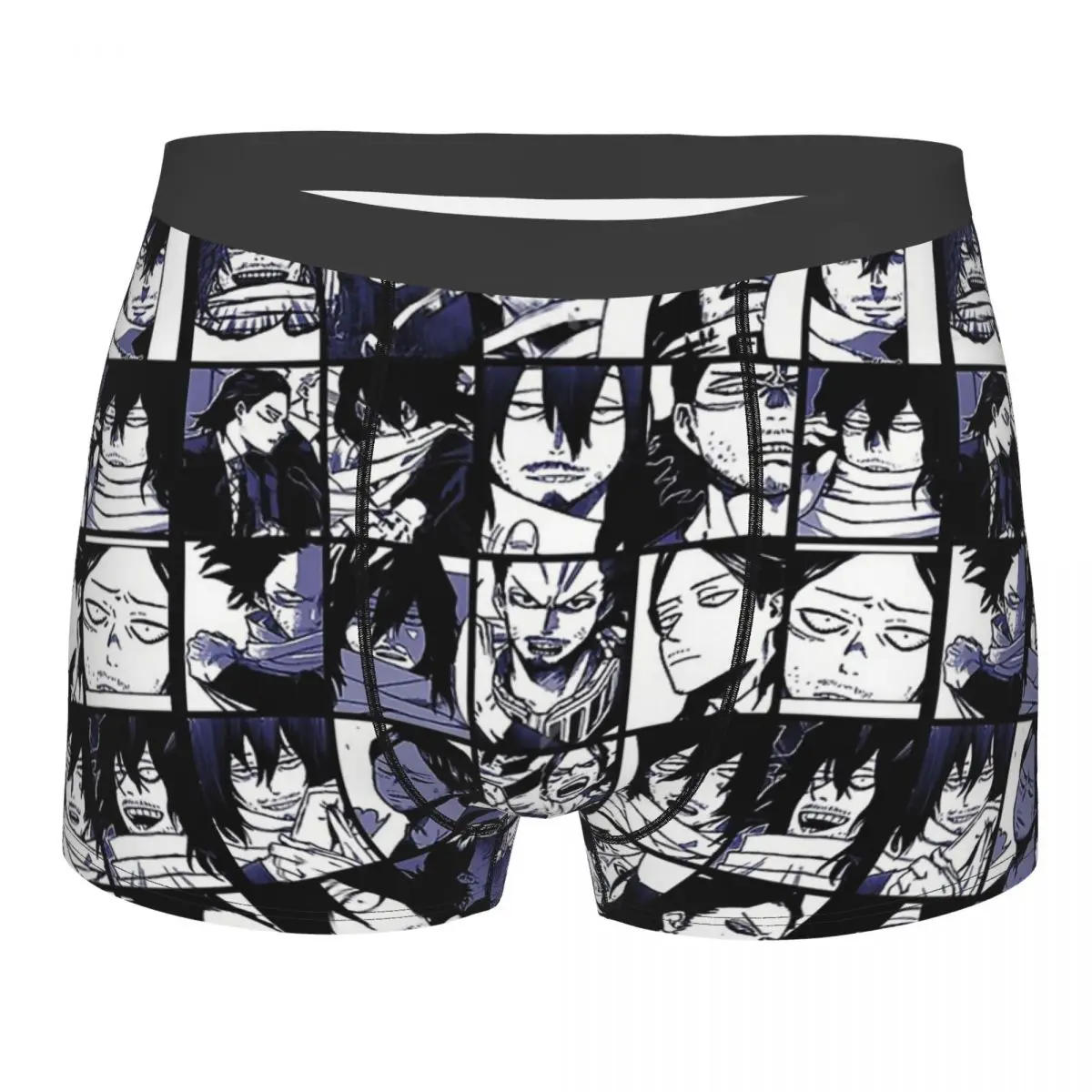 

My Hero Academia All Might Manga Aizawa Shota Collage Underpants Breathbale Panties Man Underwear Print Shorts Boxer Briefs