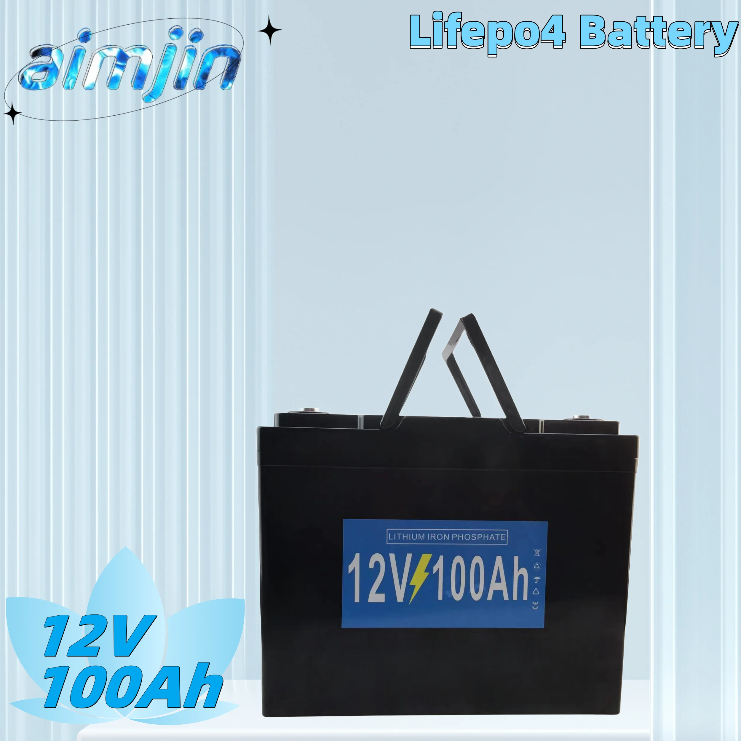 

12V and 100AH LiFePo4 batteries, suitable for household energy storage, RVs, electric boats, golf carts, new