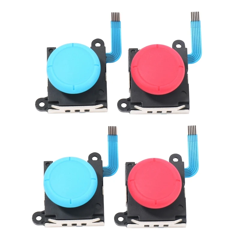 

3D Analog Joystick Joy-Con Left/Right Thumbstick For Nintendo Switch/Switch Lite Controller And Console - 4 Pack