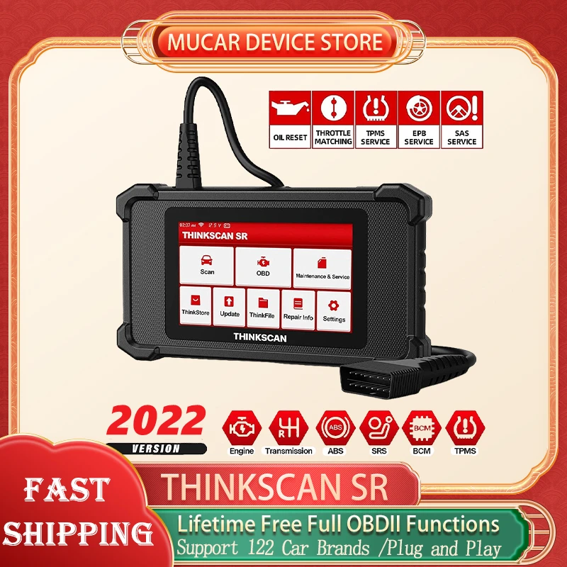 Сканер ThinkScan SR2/SR4/SR6 OBD2 для систем трансмиссии ABS SRS считыватель кодов поддержка 28