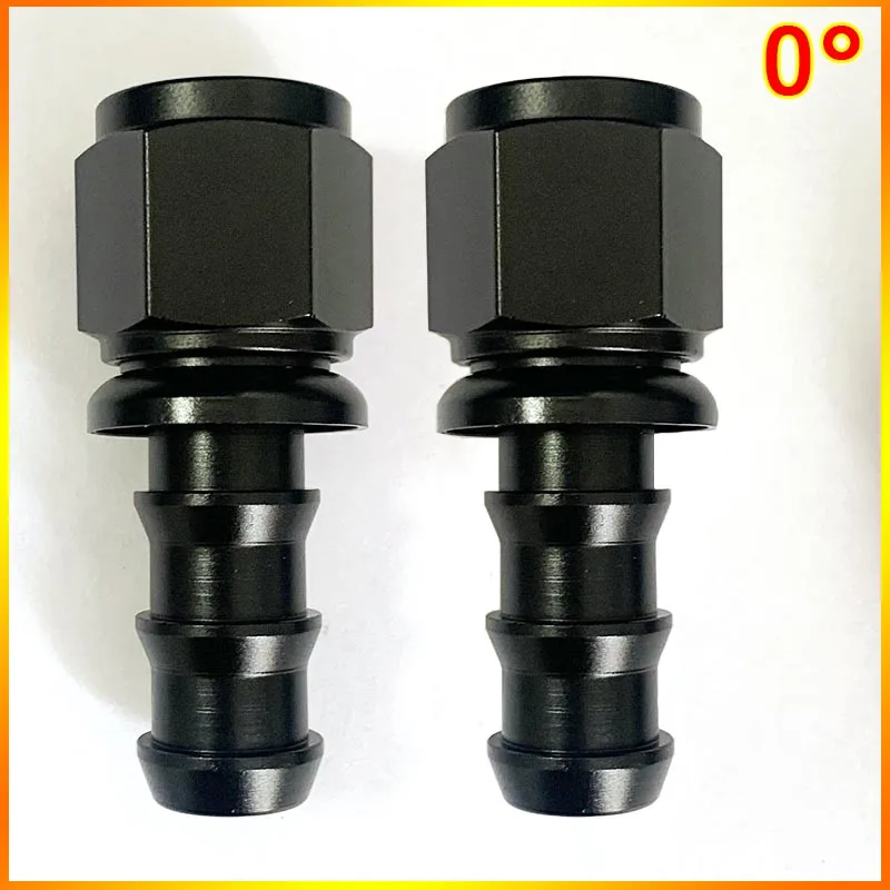 2 шт. нажимные фитинги для шланга AN4, AN6, AN8, AN10, AN12, фитинг для шланга радиатора топлива, 0, 45, 90, 180 градусов, многоразовый Соединительный адаптер