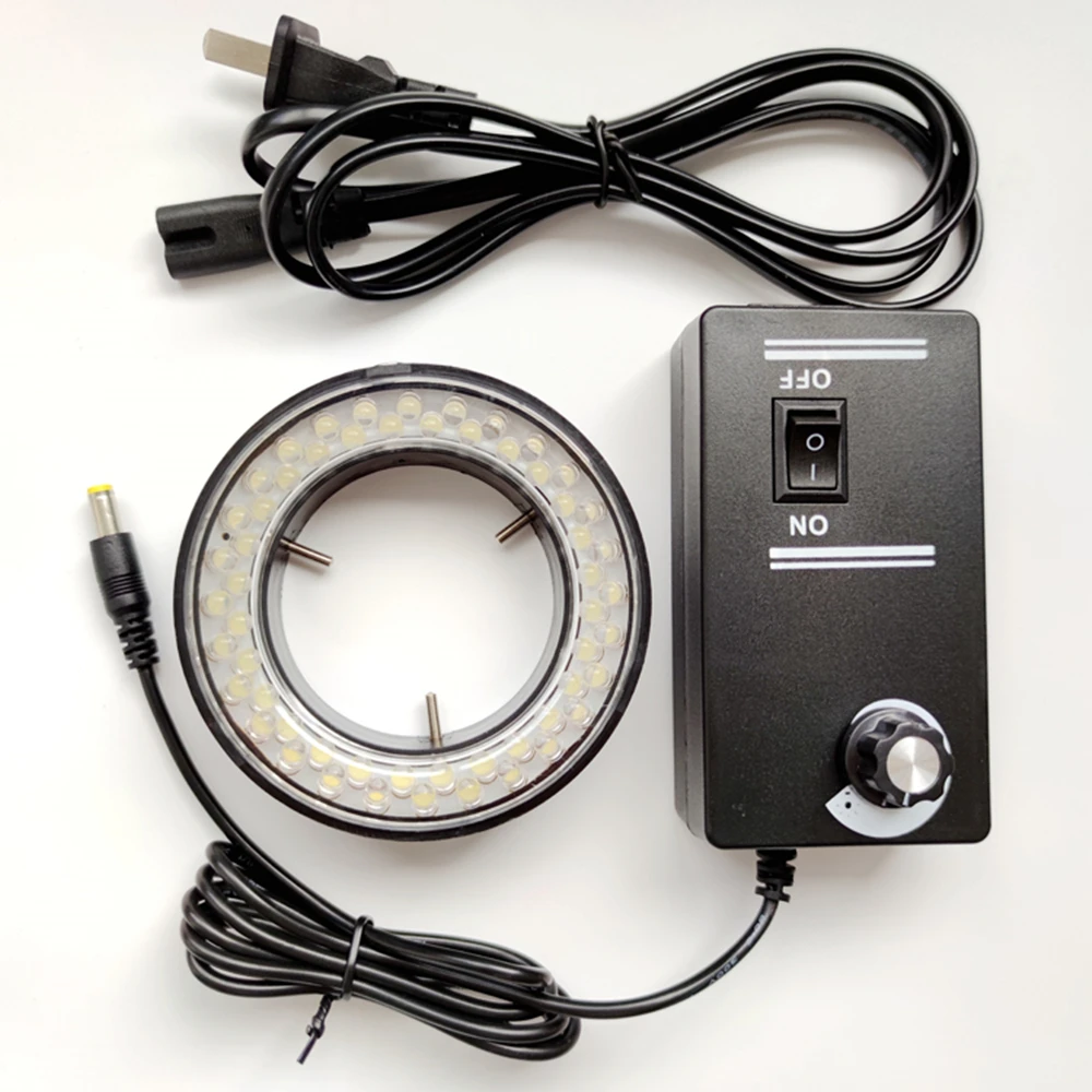 

Регулируемый 58 светодиодный кольцевой светильник-осветитель для промышленного стерео тринокулярного микроскопа, лупа для объектива видеокамеры 110 В 220 В