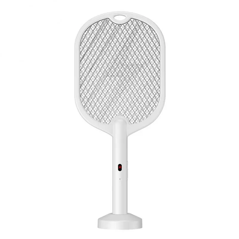 

Usb Rechargeable Electric Insect Racket Electric Mosquito Killer With Base Holder 2 In 1 1200mah Mosquito Killer Lamp Handheld
