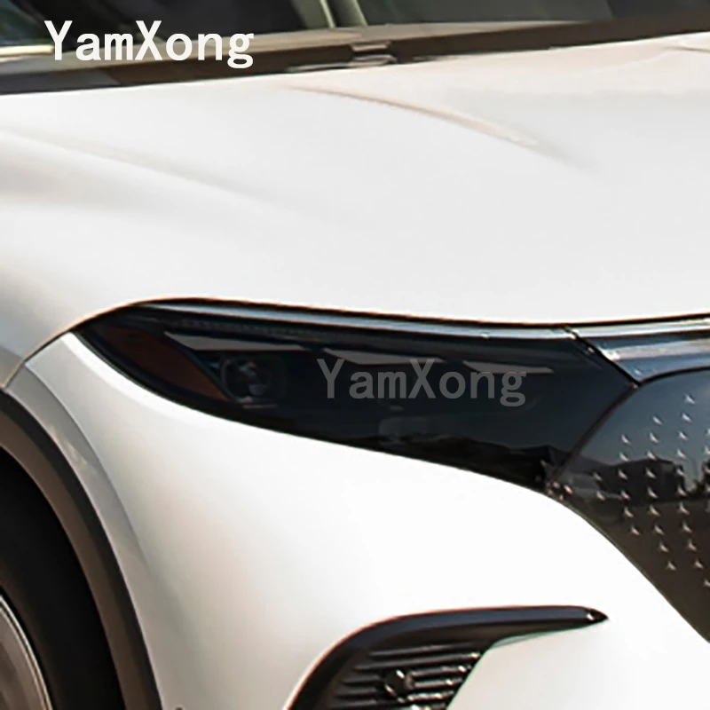 

Прозрачная Черная защитная пленка против царапин для автомобильных фар Benz EQS 2022