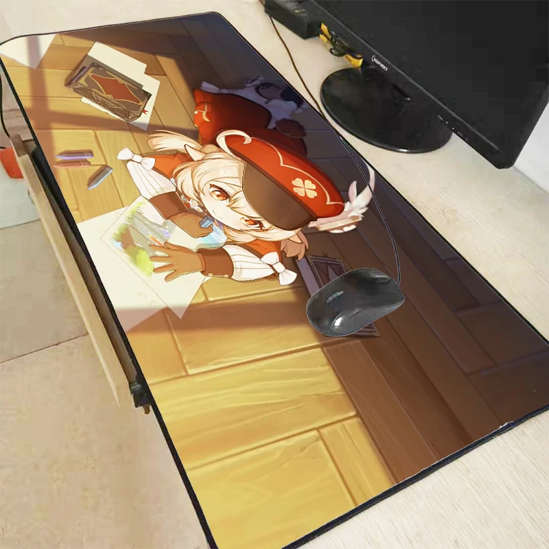 

Genshin Impact Klee Notepad Carpet Mouse Pad Accessories Gaming Large Pad 900x300 Mousepad Silicone Office Table Mat Pad Gamer