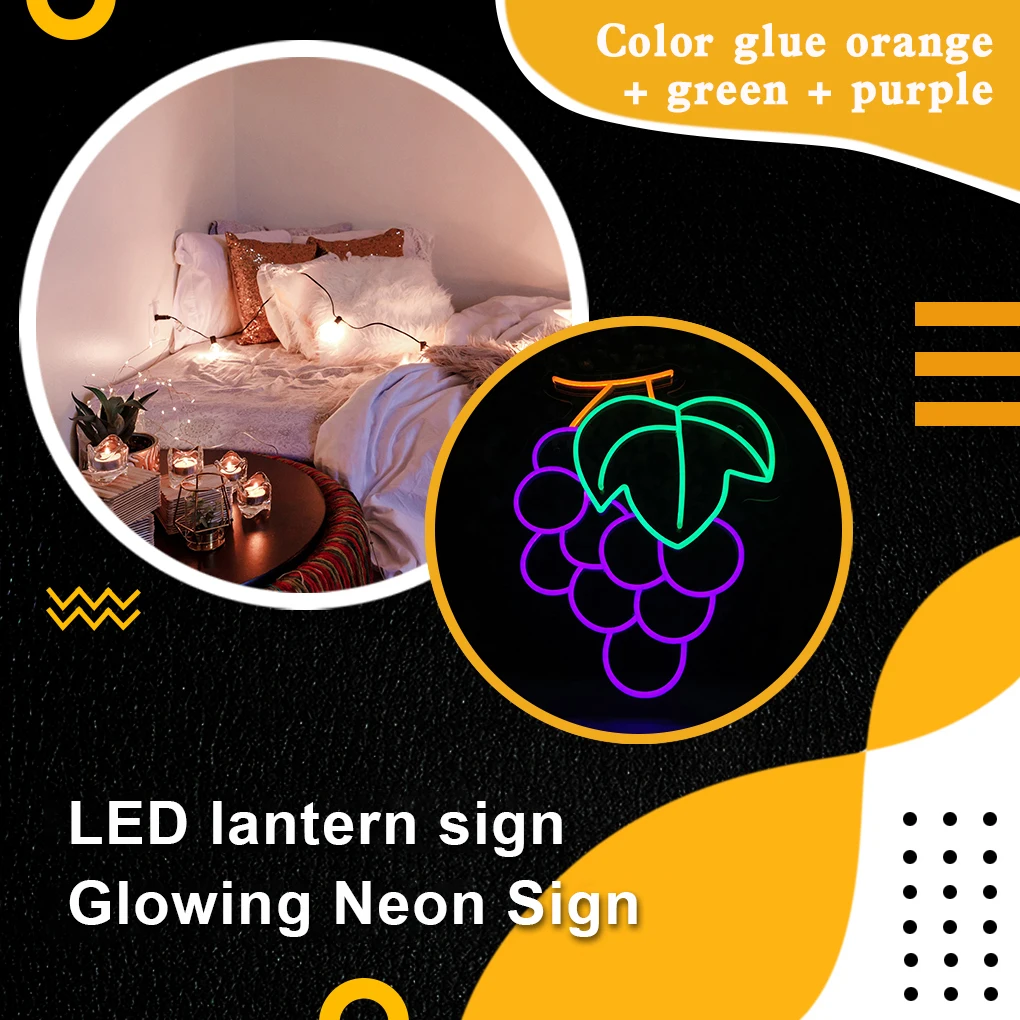 

Neon Light Multi Colors Green Durable Lights Plate Flexible Safe Ageproof Coldproof Lighting Accessory Wall Decor