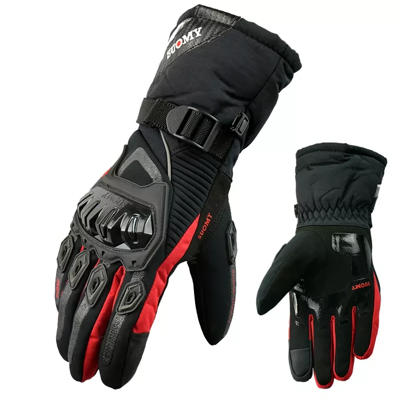 

SUOMY Motorcycle Gloves Winter Warm Moto Gloves Motorbike Guantes Touch Screen Gant Moto Riding Gloves 100% Waterproof Windproof