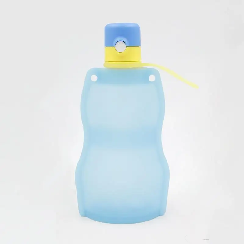

Creative Silicone Water Bottle Children's Folding Water Bag Outdoor Baby Student Cute Cartoon Drinking Cup