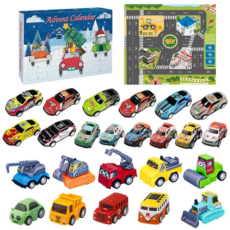 

2023 Рождественский игрушечный автомобиль с обратным отсчетом, игрушки для автомобиля, календарь с обратным отсчетом, подарки на день рождения и Детские сувениры для