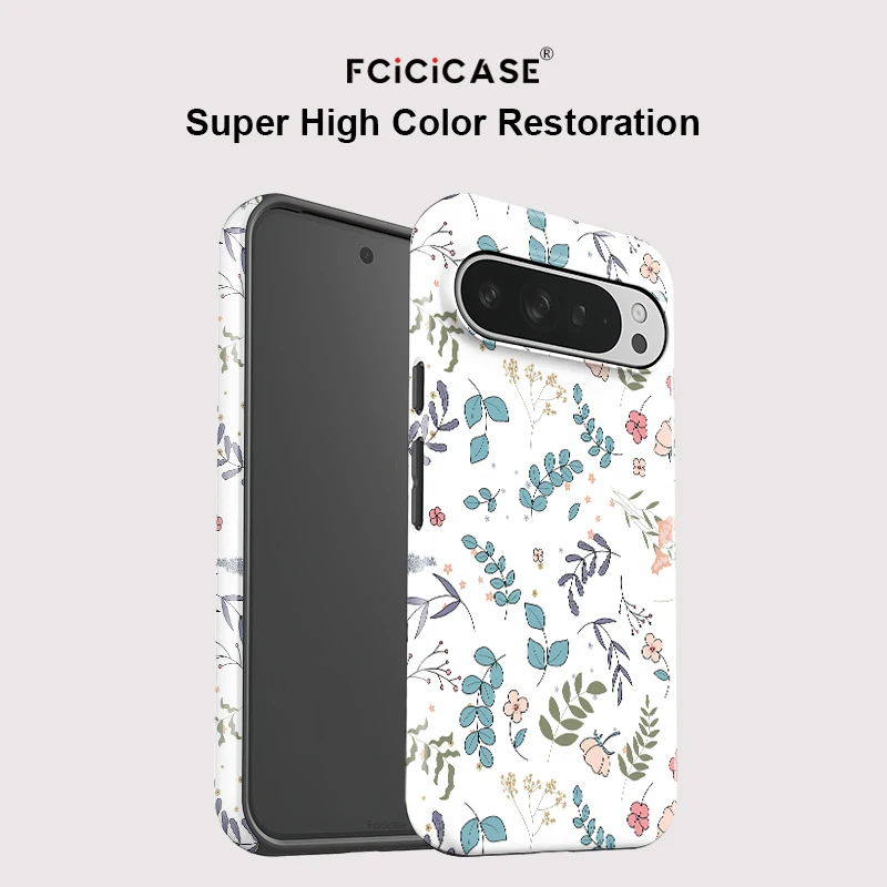 Фото Роскошный противоударный чехол Fcicicase для Google Pixel 10 8 9 Pro 7A 8A 10 9 Pro XL 10A с цветочным узором и бампером №3