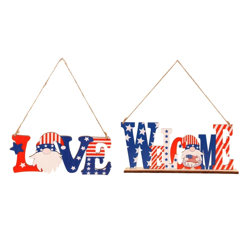 

День Независимости деревянный Настольный знак 4 июля патриотический стол центральные части декорации любовь приветственный знак