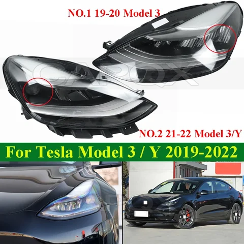 CAPQX фара для Tesla Model Y Model 3 2019-2022, передний бампер, головной светильник, передний указатель поворота