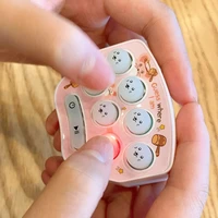 children handheld game console toy puzzle nostalgic cartoon creative new year christmas gift mini portable game console keychain