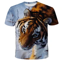 summer new boys girls tiger 3d print t shirts childrens clothes baby kids cool casual tshirts fashion short sleeve tops