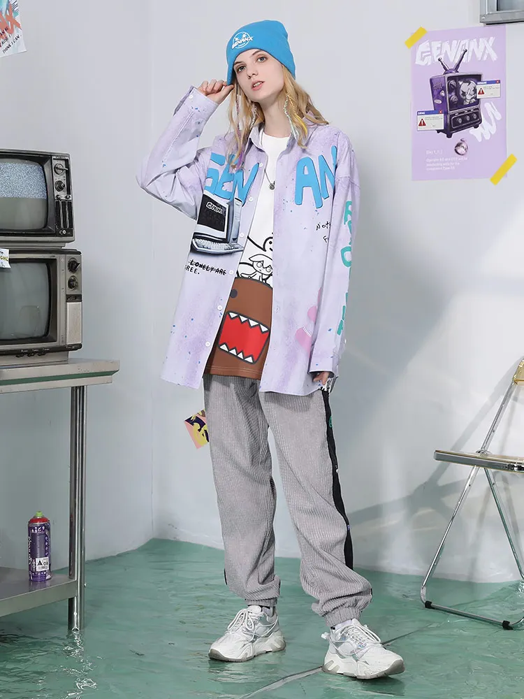 Genanx Lightning модная брендовая рубашка женская осенняя Новое поступление Y2g ветер