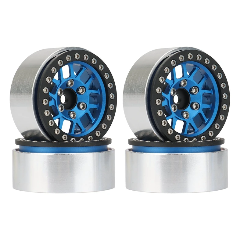 

4PCS Metal 1.9 Beadlock Wheel Rim Hub For 1/10 RC Crawler Car Axial SCX10 90046 AXI03007 Traxxas TRX4 RC4WD D90 D110