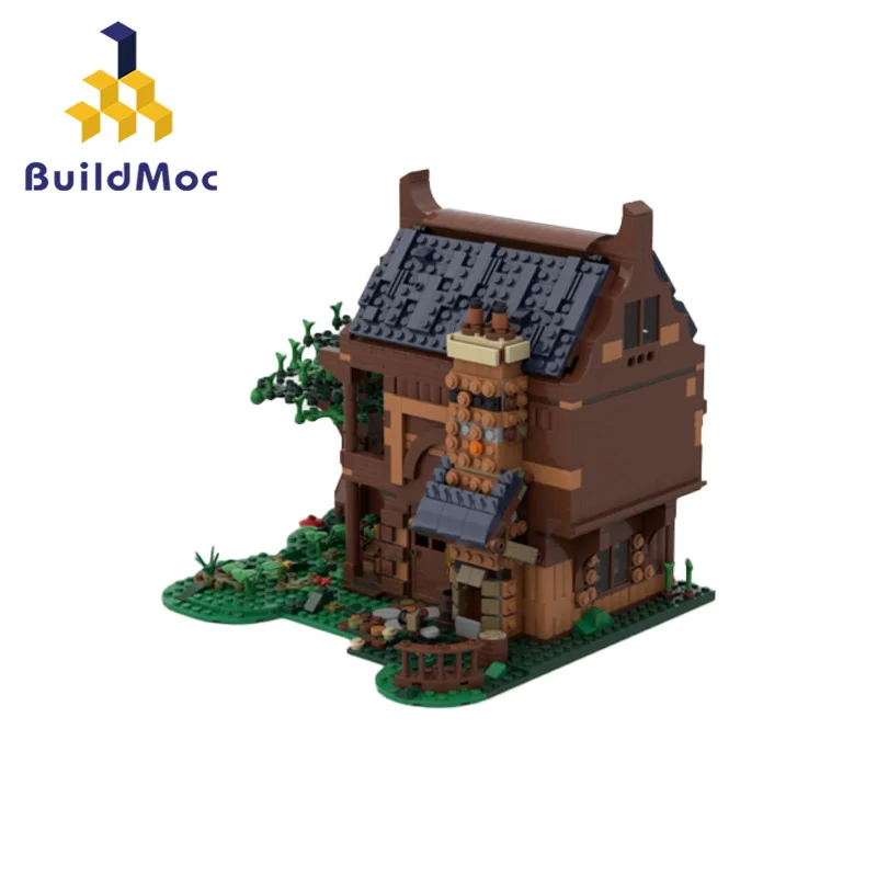 

City Modular Medieval Smithy Architecture City Street Scene Building Blocks Modular Construction Block Model Gift For children