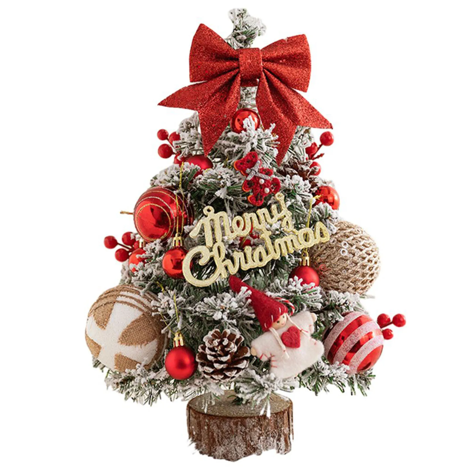 

Xmas Christmas Tree 45CM LED Light Home Party Decor Green PVC Plastic Festive Memory Tabletop Decoration
