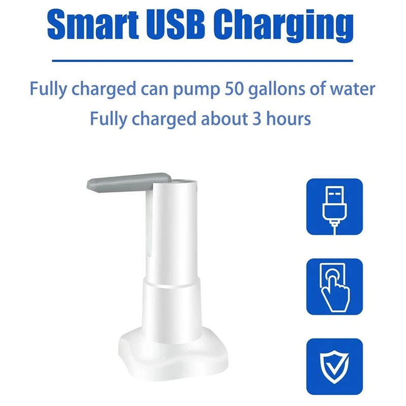 

Foldable Electric Water Bottle Pump Automatic Drinking Water Pump For Camping Kitchen Low Noise Portable Water Dispenser