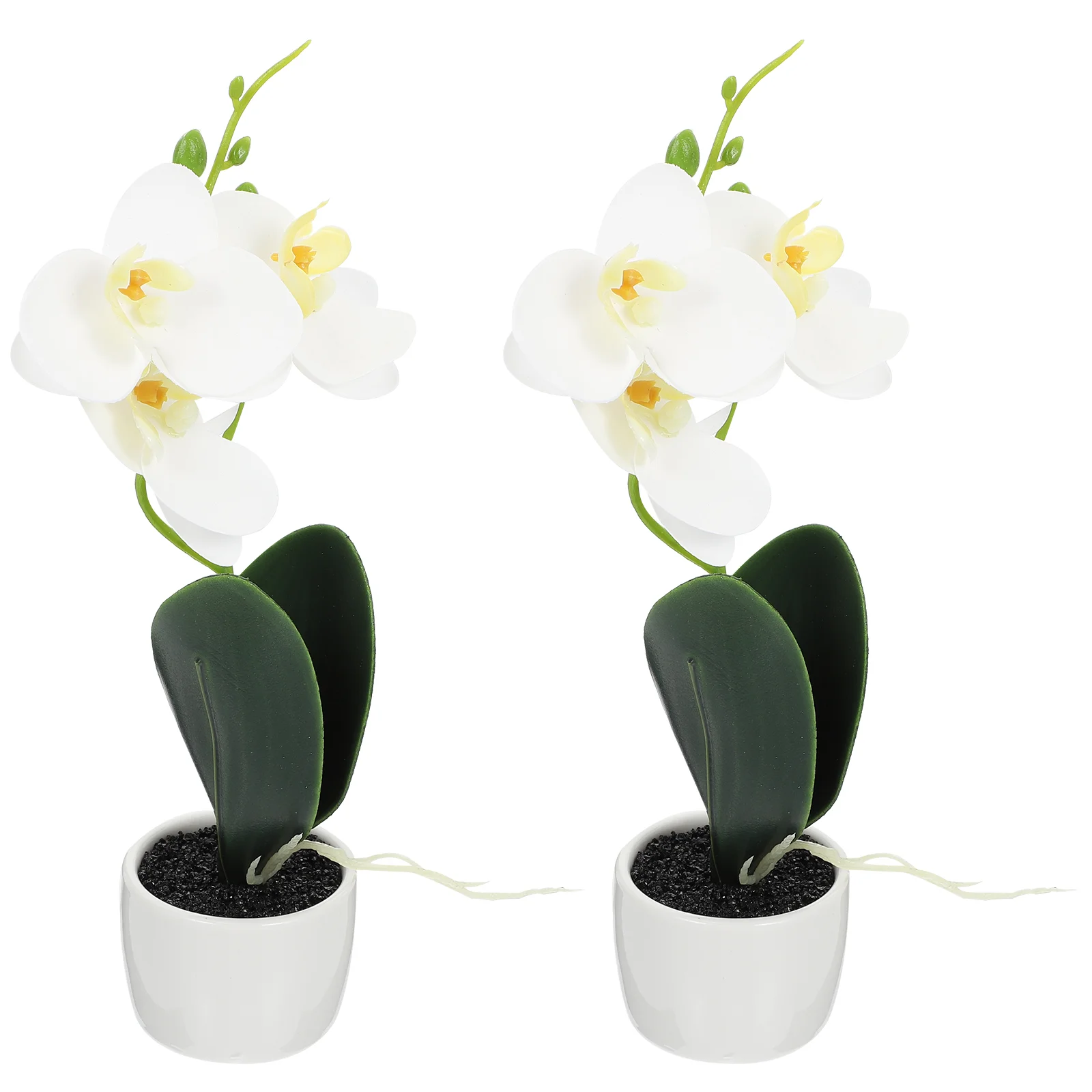 

2Pcs Artificial Orchid Flowers Orchids Orchids Plants Artificial Flower Bonsai Table Centerpieces Home Decor
