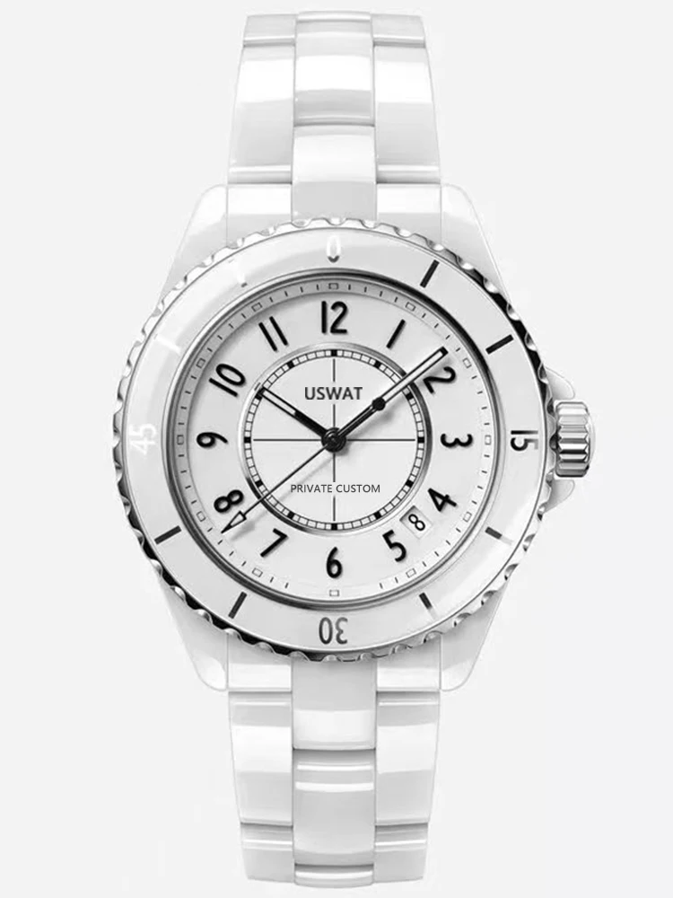 

Top Quality Ceramic Strap Diamond Quartz Watch for Women Calendar Dial 33mm 38mm Luxury Brand Fashion Women’s Wristwatch Girl